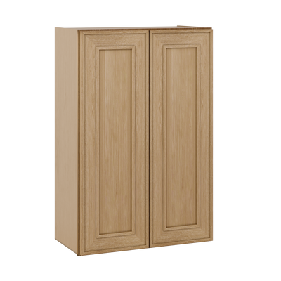 36" Tall Double Door 24", 27", 30", 33" & 36" Wide Elegant Oak Shaker Wall Cabinet