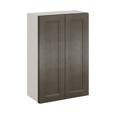 36" Tall Huntington Cinder Double Shaker Wall Cabinet - Double Door 24", 27", 30", 33" & 36" Wide