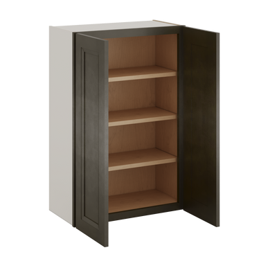 36" Tall Huntington Cinder Double Shaker Wall Cabinet - Double Door 24", 27", 30", 33" & 36" Wide