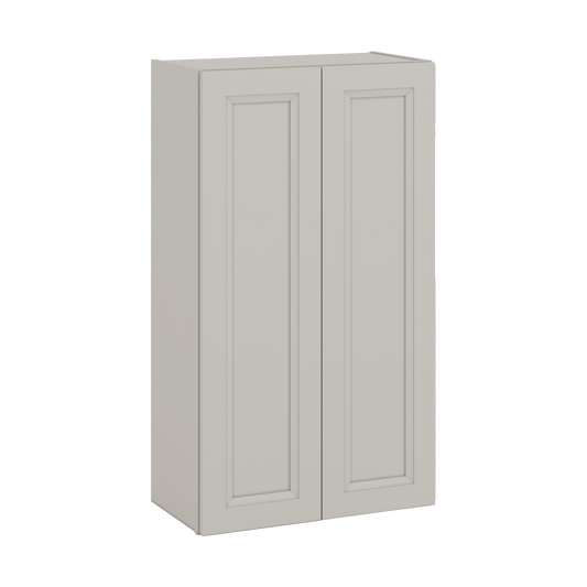 42" Tall 27LGDS Laguna Gray Double Shaker Wall Cabinet - Double Door 24", 27", 30", 33", 36"