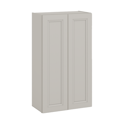 42" Tall 27LGDS Laguna Gray Double Shaker Wall Cabinet - Double Door 24", 27", 30", 33", 36"