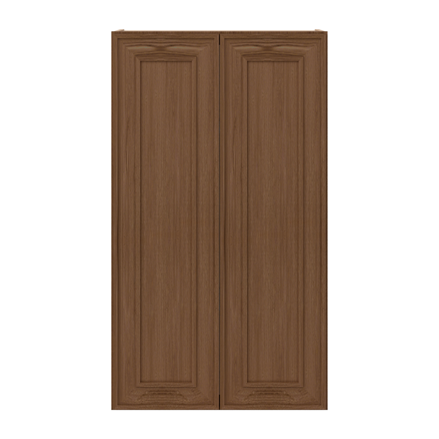 42" Tall Double Door 24", 27", 30", 33" & 36" Wide Elegant Craftsman Mocha Shaker Wall Cabinet