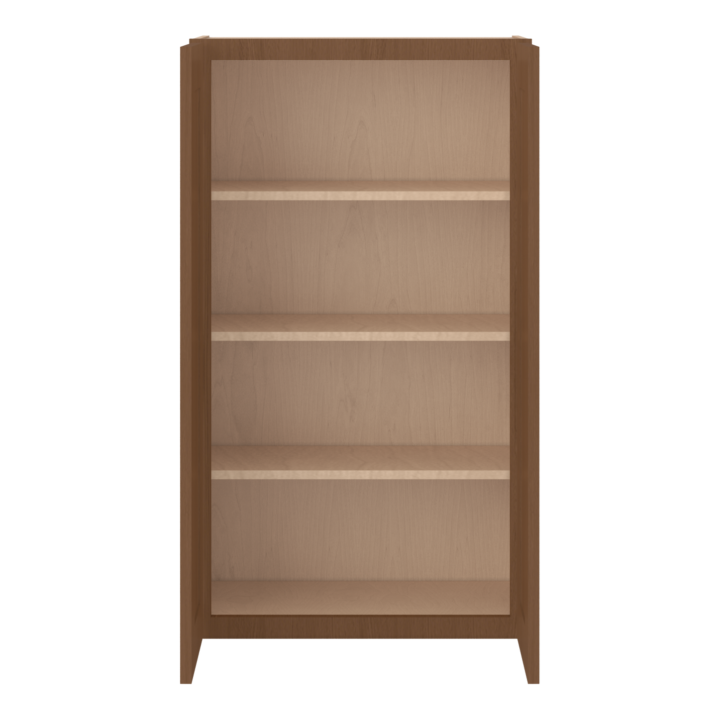 42" Tall Double Door 24", 27", 30", 33" & 36" Wide Elegant Craftsman Mocha Shaker Wall Cabinet