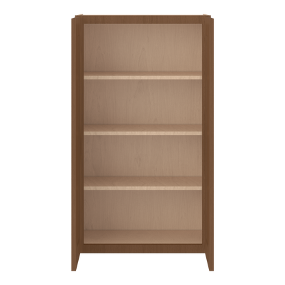 42" Tall Double Door 24", 27", 30", 33" & 36" Wide Elegant Craftsman Mocha Shaker Wall Cabinet