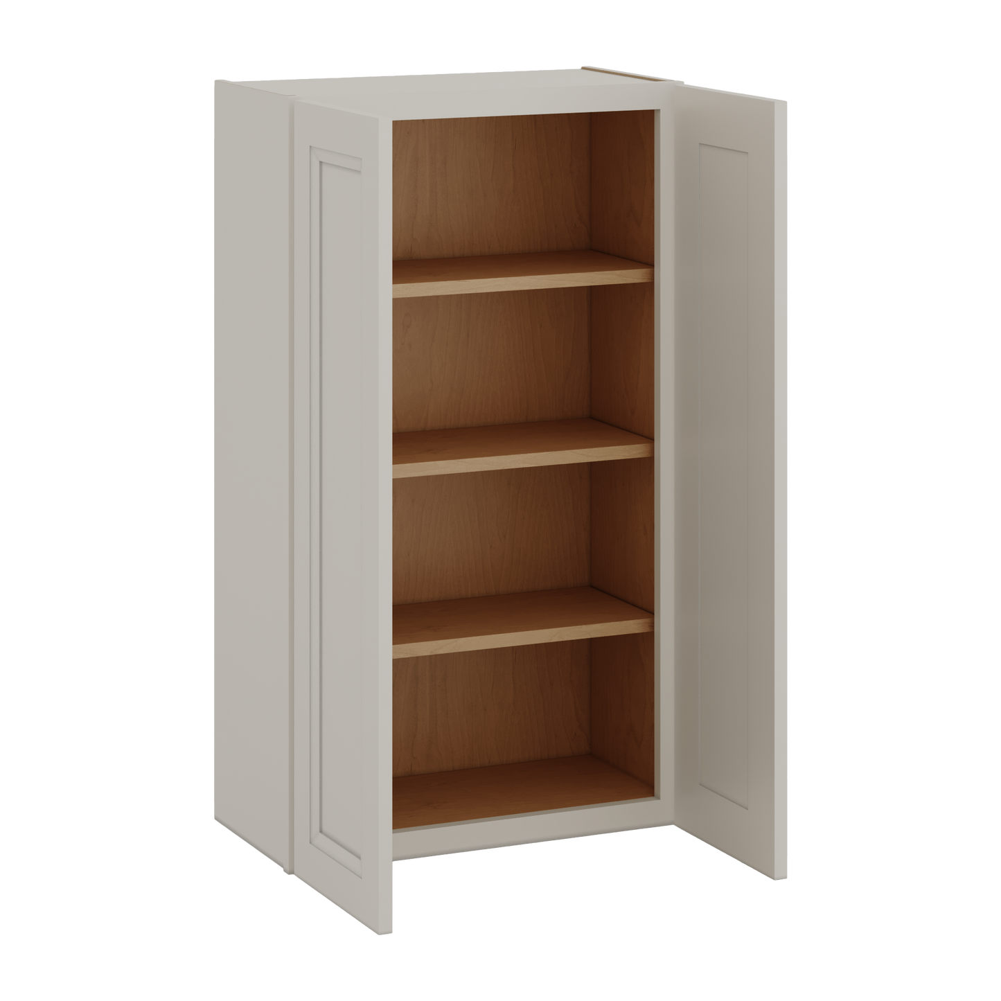 42" Tall Cinder Double Shaker Wall Cabinet - Double Door 24", 27", 30", 33", 36"