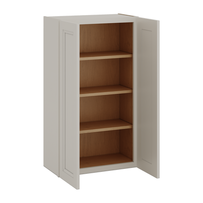 42" Tall Cinder Double Shaker Wall Cabinet - Double Door 24", 27", 30", 33", 36"
