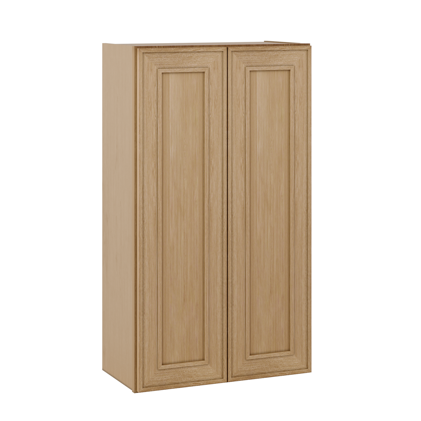 42" Tall Double Door 24", 27", 30", 33" & 36" Wide Elegant Oak Shaker Wall Cabinet