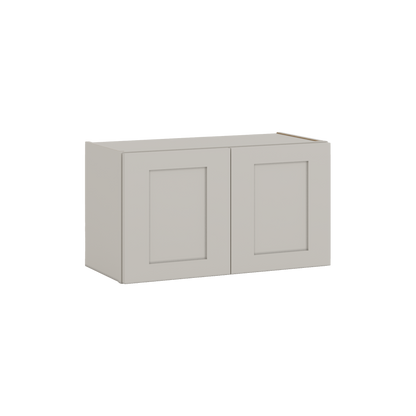 15" Tall 27LGDS Laguna Gray Double Shaker Stackable Cabinet - Double Door 24", 27", 30", 33" & 36" Wide