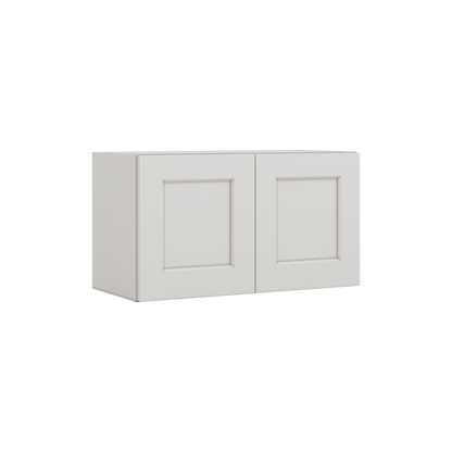 15" Tall 2WS White Shaker Stackable Cabinet - Double Door 24", 27", 30", 33" & 36" Wide