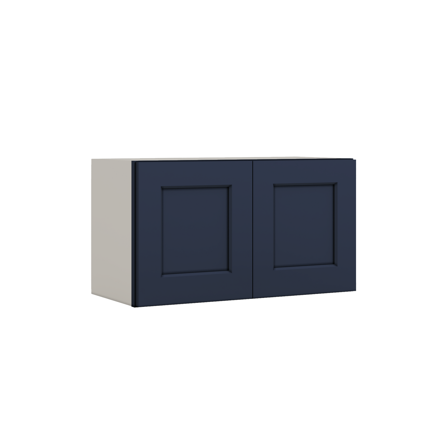 15" Tall NB29 Naval Blue Shaker Stackable Cabinet - Double Door 24", 27", 30", 33" & 36" Wide