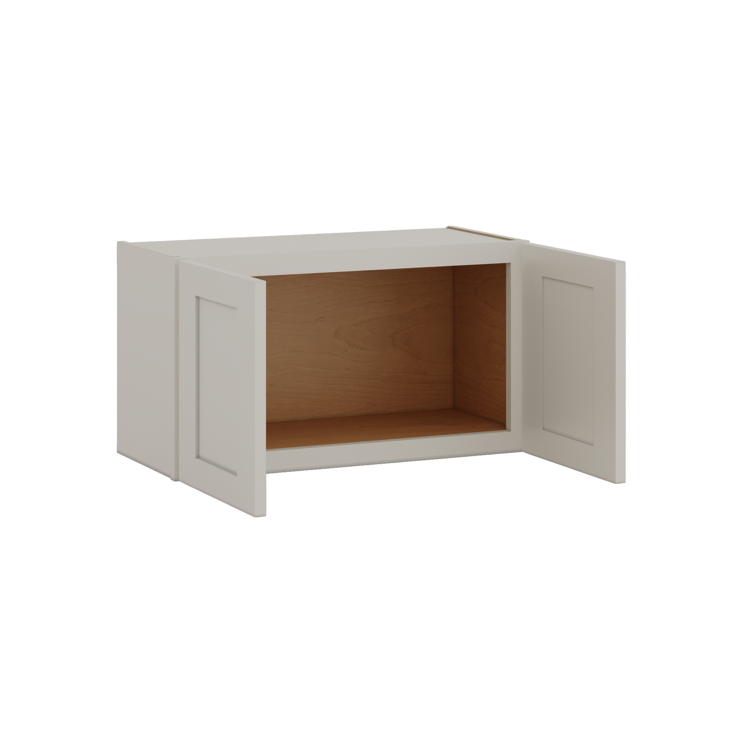 15" Tall 27LGDS Laguna Gray Double Shaker Stackable Cabinet - Double Door 24", 27", 30", 33" & 36" Wide