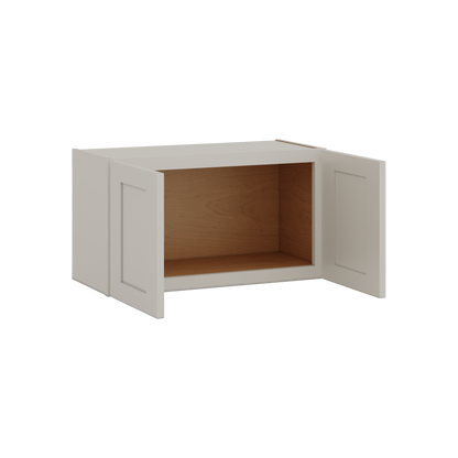 15" Tall 27LGDS Laguna Gray Double Shaker Stackable Cabinet - Double Door 24", 27", 30", 33" & 36" Wide