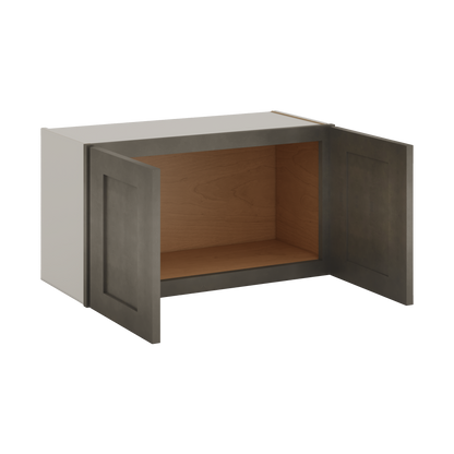 15" Tall Huntington Cinder Double Shaker Stackable Cabinet - Double Door 24", 27", 30", 33" & 36" Wide
