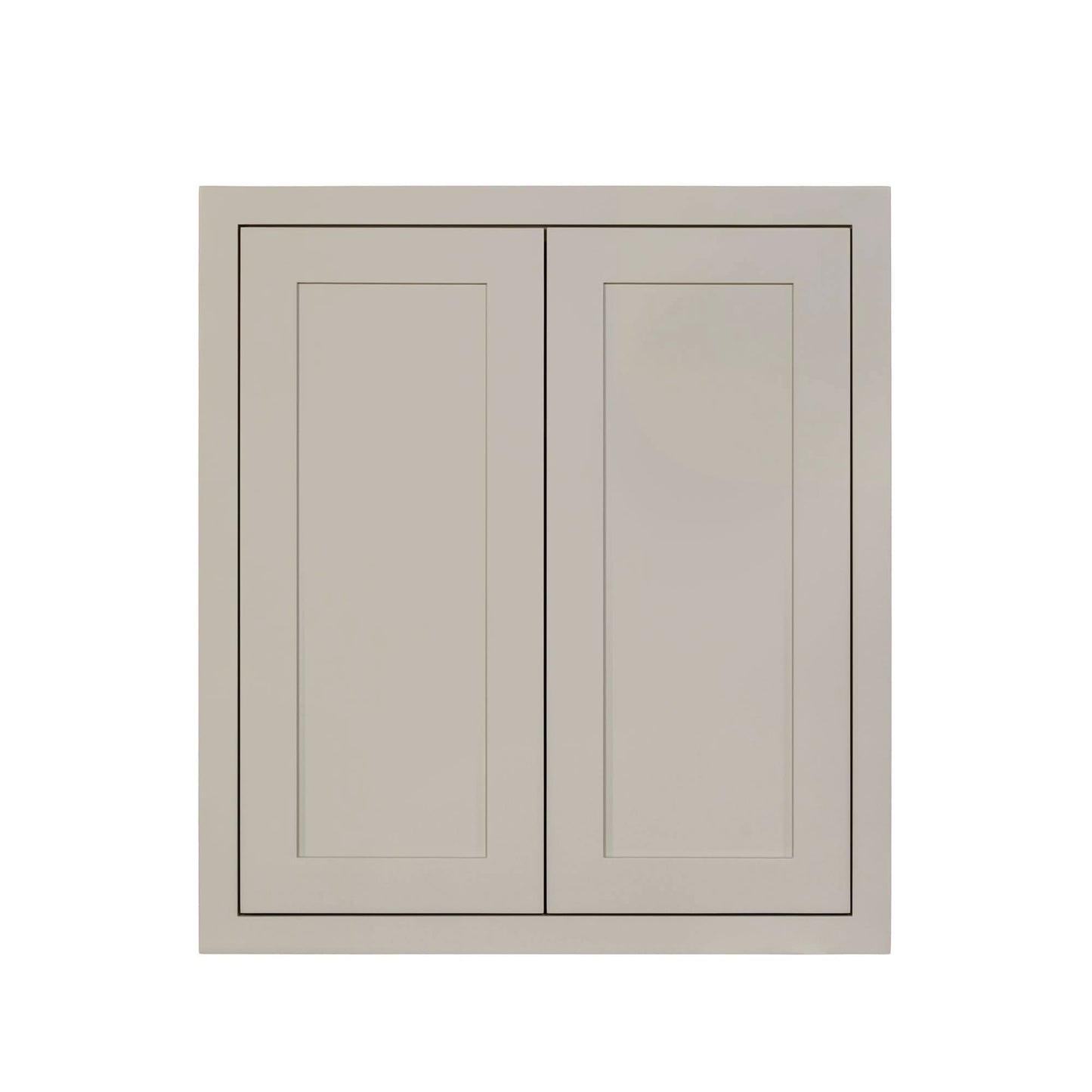 30" Tall Tuscan Gray Inset Shaker Wall Cabinet - Double Door 24", 27", 30", 33" & 36"