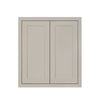 30" Tall Tuscan Gray Inset Shaker Wall Cabinet - Double Door 24", 27", 30", 33" & 36"