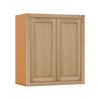 39" Tall White Oak Inset Shaker Wall Cabinet - Double Door 24", 27", 30", 33" & 36" Wide