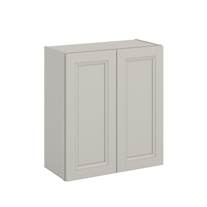 30" Tall 27LGDS Laguna Gray Double Shaker Wall Cabinet - Double Door 24", 27", 30", 33" & 36" Wide