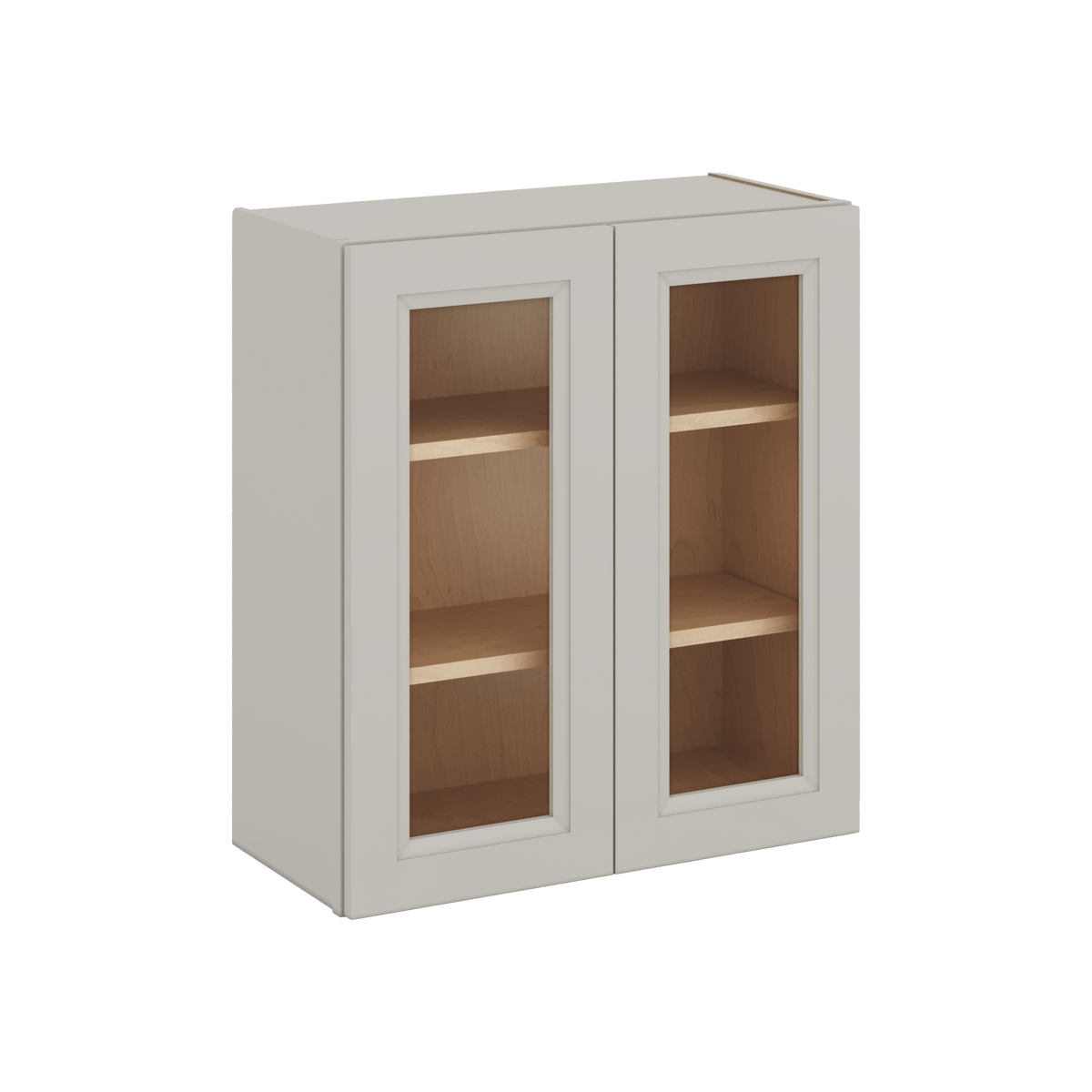 30" Tall 27LGDS Laguna Gray Double Shaker Glass Ready Wall Cabinet - Double Door 24", 27", 30", 33" & 36" Wide