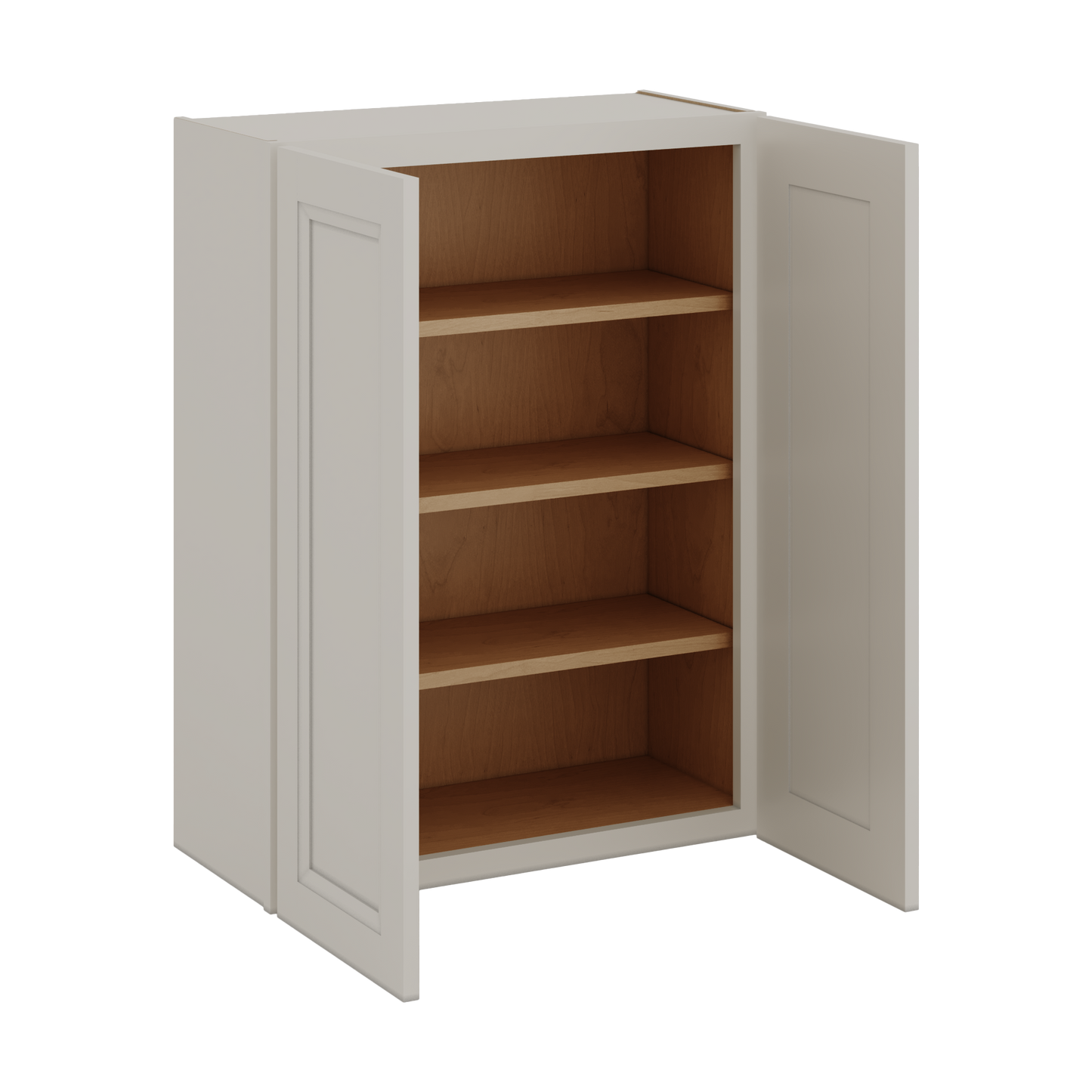 36" Tall 27LGDS Laguna Gray Double Shaker Wall Cabinet - Double Door 24", 27", 30", 33" & 36" Wide