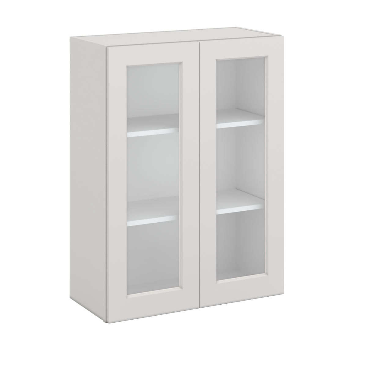 W2736 Wall Cabinet Glass Front White Shaker