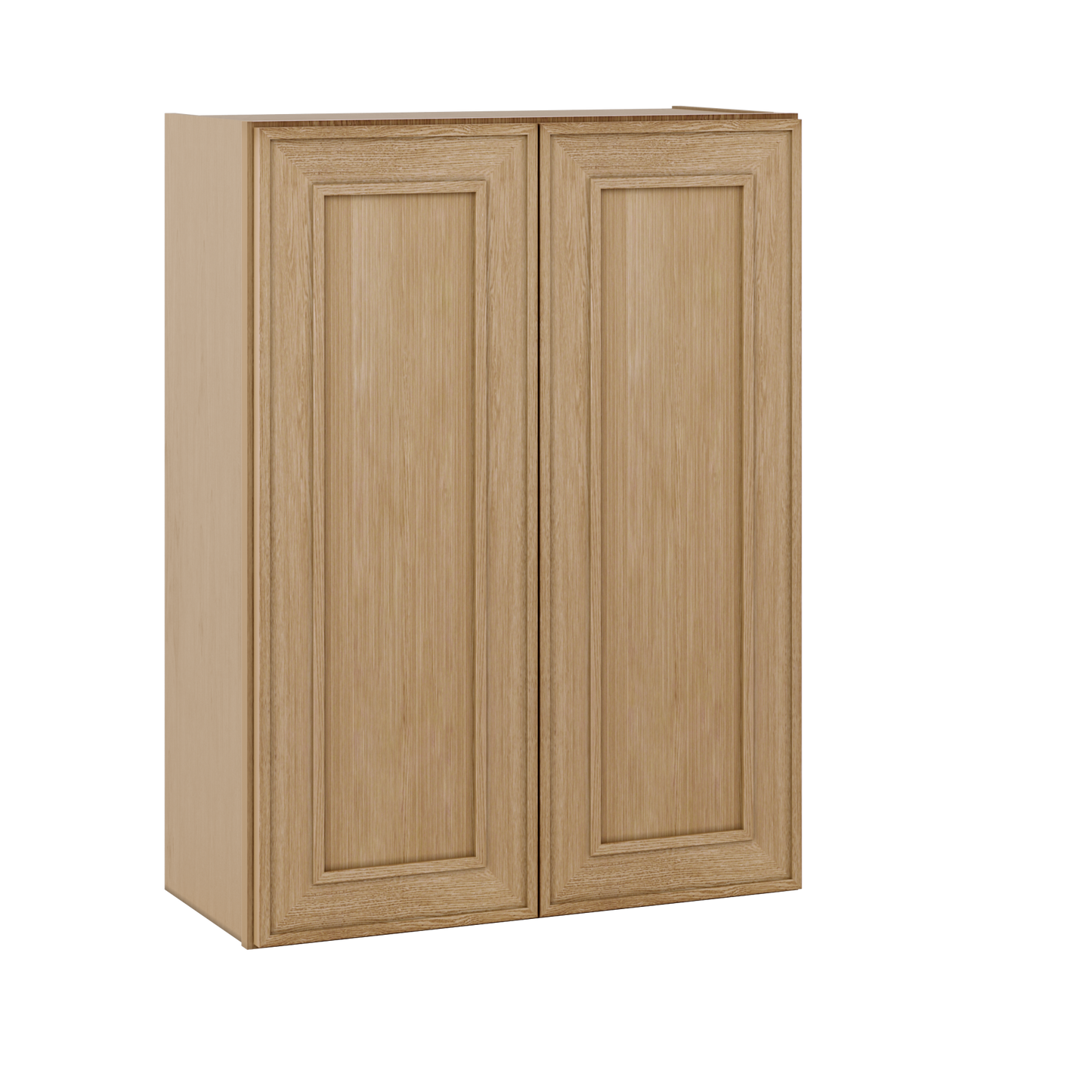 36" Tall Double Door 24", 27", 30", 33" & 36" Wide Elegant Oak Shaker Wall Cabinet