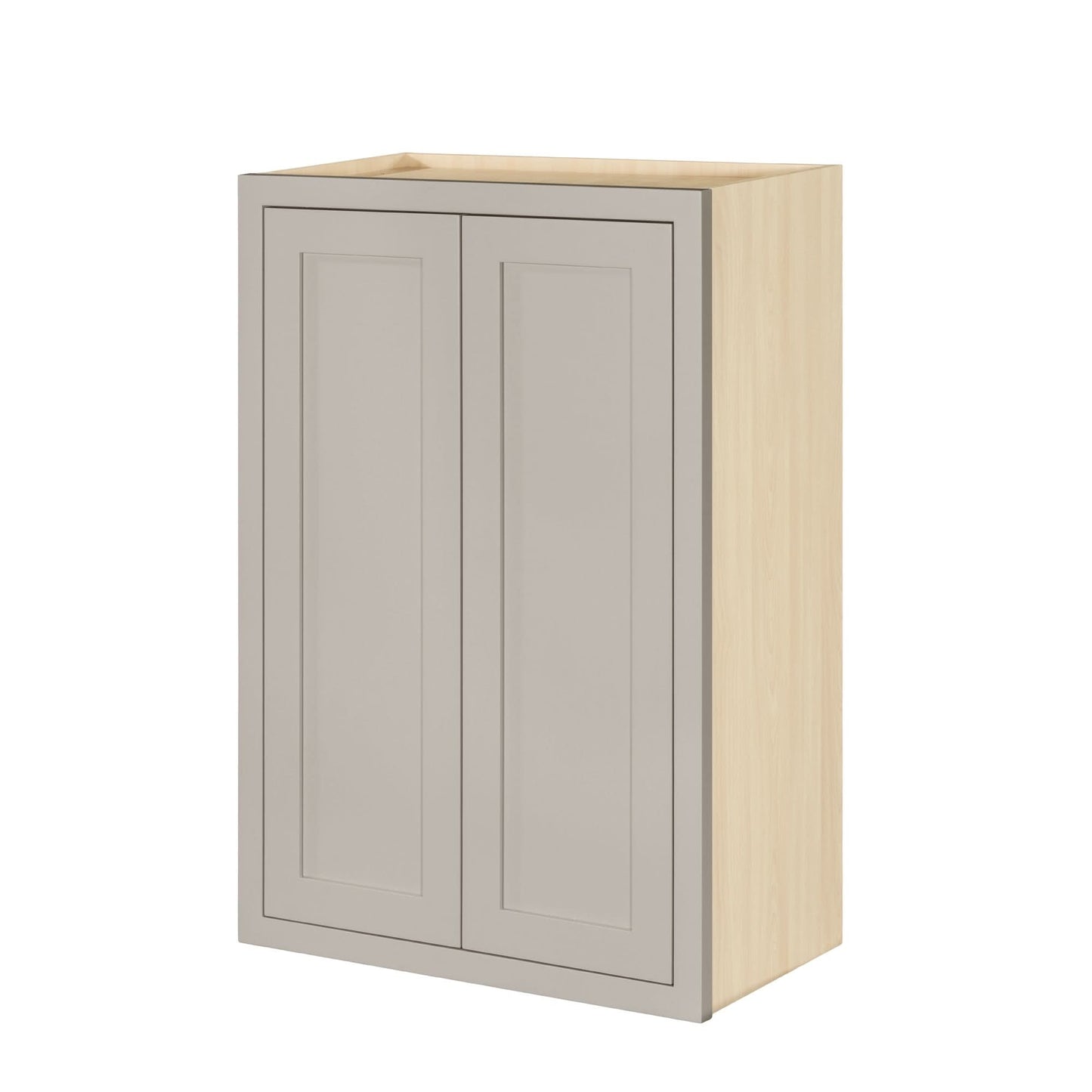 39" Tall Tuscan Gray Inset Shaker Wall Cabinet - Double Door 24", 27", 30", 33" & 36" Wide