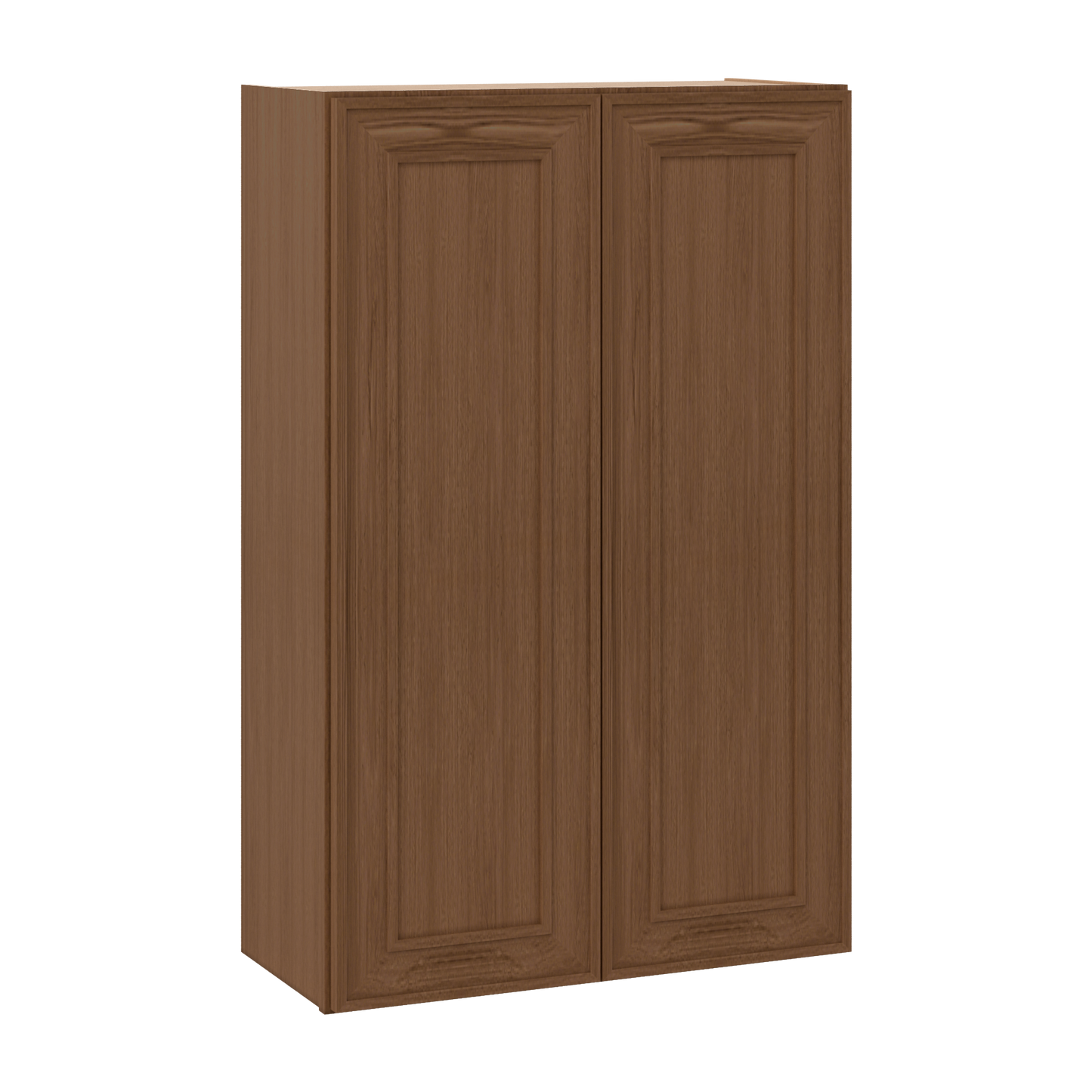42" Tall Double Door 24", 27", 30", 33" & 36" Wide Elegant Craftsman Mocha Shaker Wall Cabinet