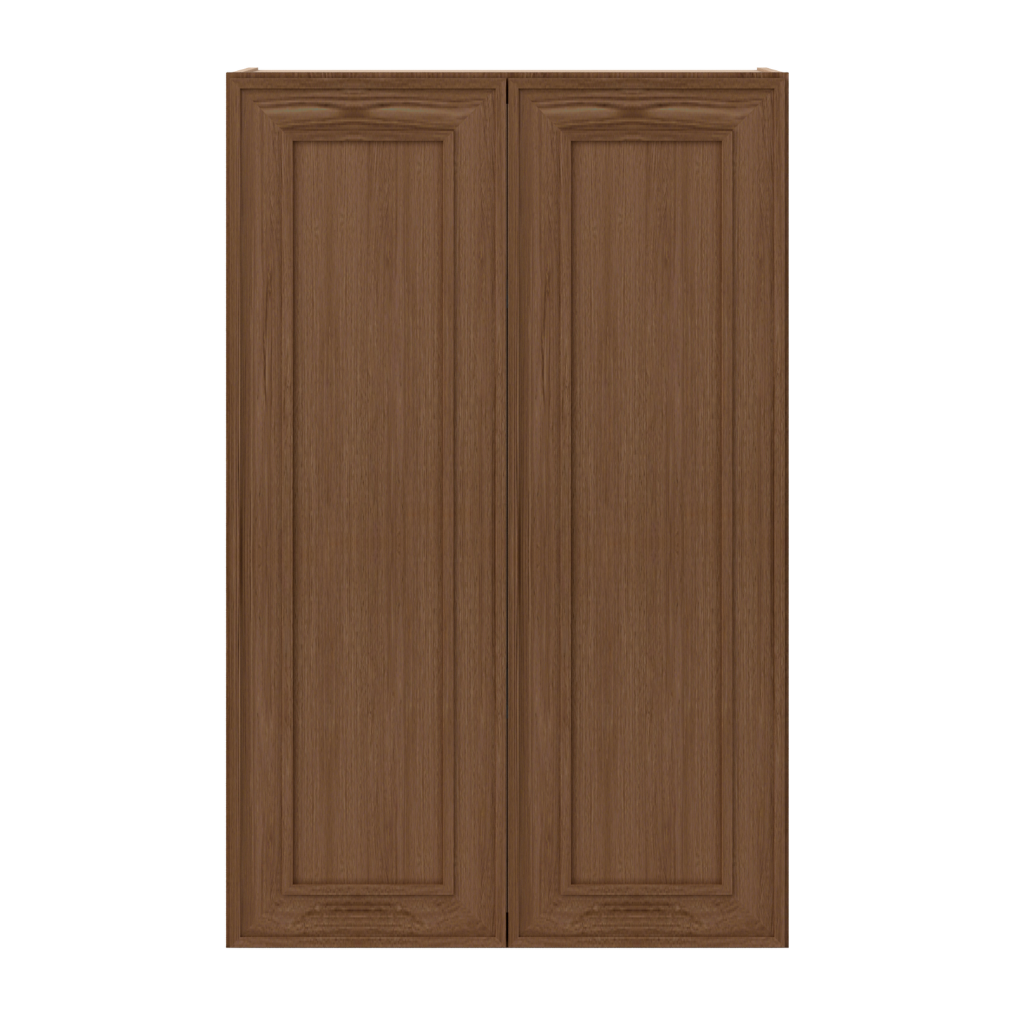 42" Tall Double Door 24", 27", 30", 33" & 36" Wide Elegant Craftsman Mocha Shaker Wall Cabinet