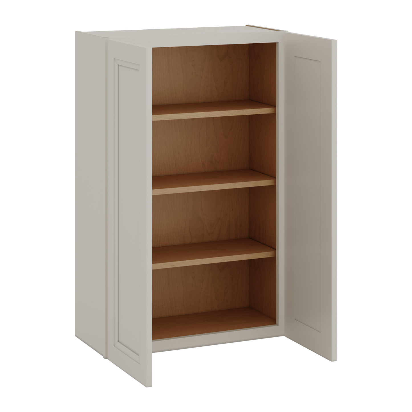 42" Tall Cinder Double Shaker Wall Cabinet - Double Door 24", 27", 30", 33", 36"