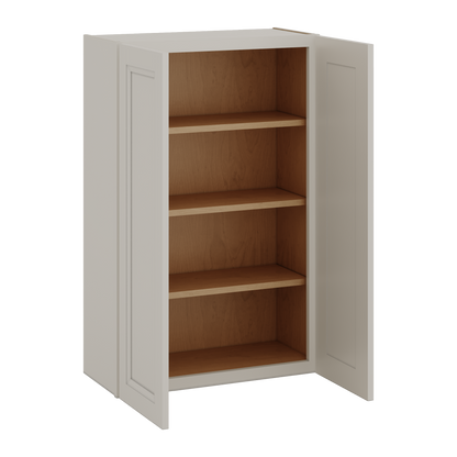 42" Tall Cinder Double Shaker Wall Cabinet - Double Door 24", 27", 30", 33", 36"