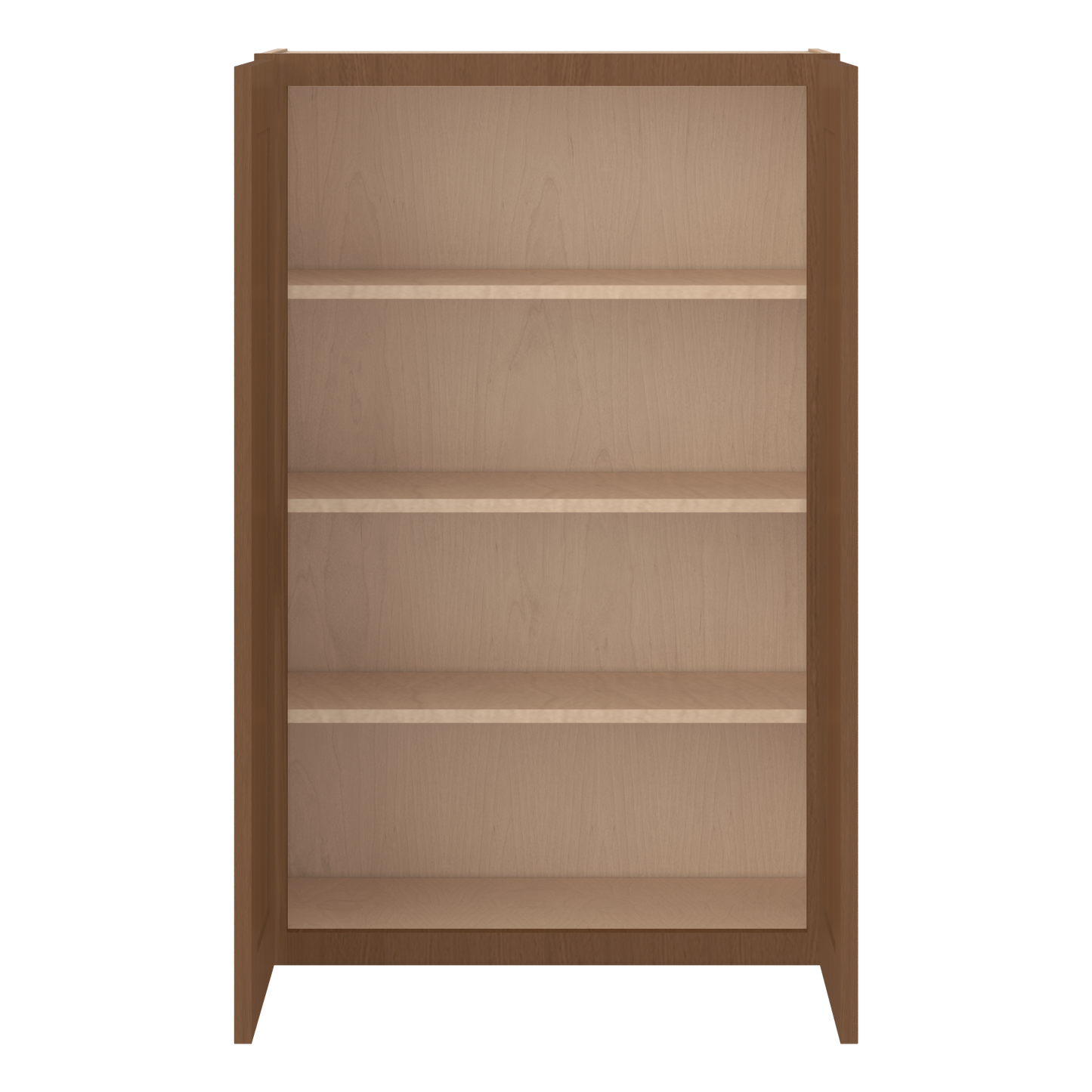 42" Tall Double Door 24", 27", 30", 33" & 36" Wide Elegant Craftsman Mocha Shaker Wall Cabinet