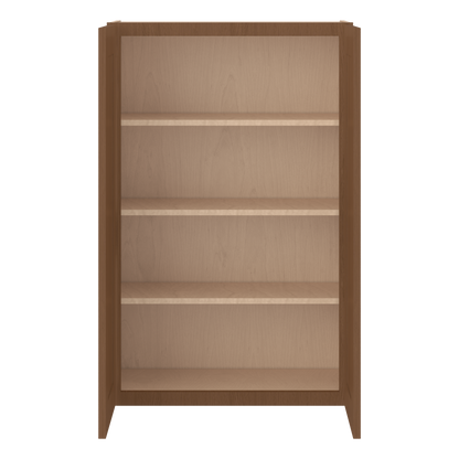 42" Tall Double Door 24", 27", 30", 33" & 36" Wide Elegant Craftsman Mocha Shaker Wall Cabinet