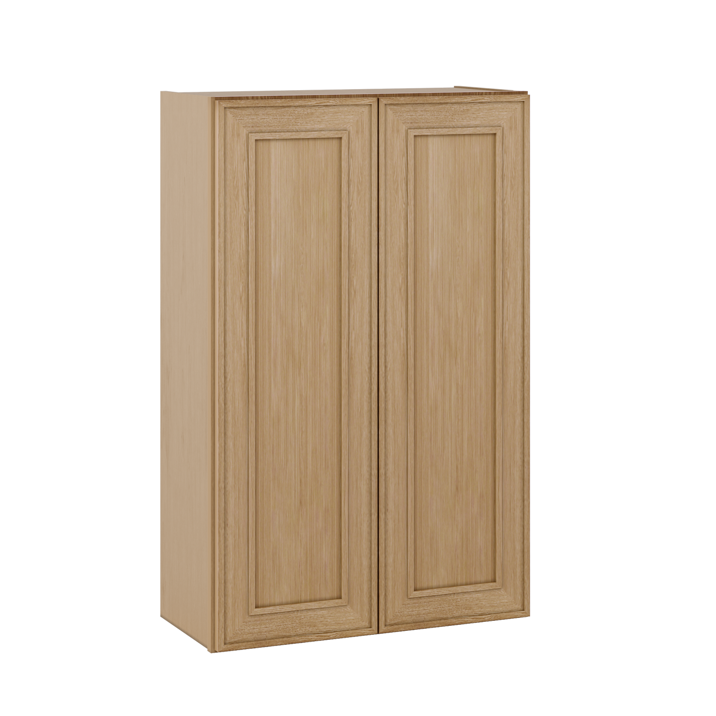 42" Tall Double Door 24", 27", 30", 33" & 36" Wide Elegant Oak Shaker Wall Cabinet