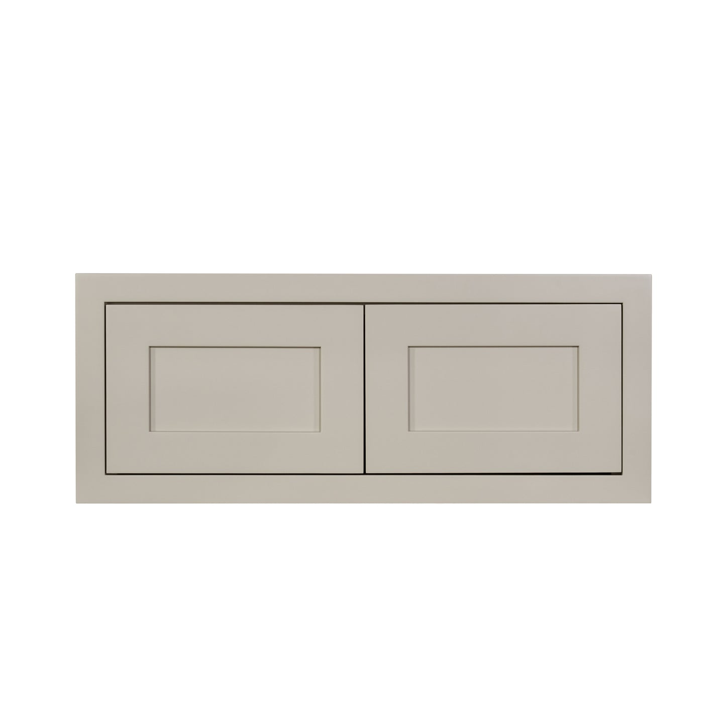 30" Wide Bridge Tuscan Gray Inset Shaker Wall Cabinet - Double Door 12", 15", 18", 21"& 24" Tall