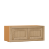 30" Wide Bridge White Oak Inset Shaker Wall Cabinet - Double Door 12", 15", 18", 21"& 24" Tall