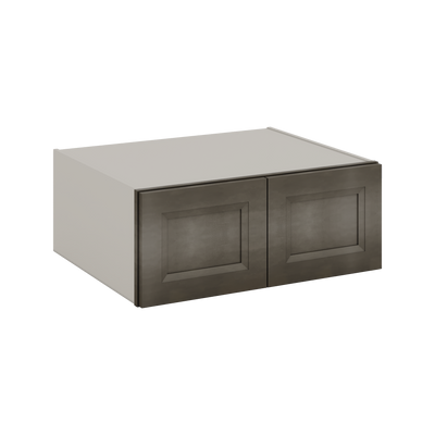 30" Wide 24" Deep Bridge Huntington Cinder Double Shaker Wall Cabinet - Double Door 12", 15", 18", 21" & 24" Tall