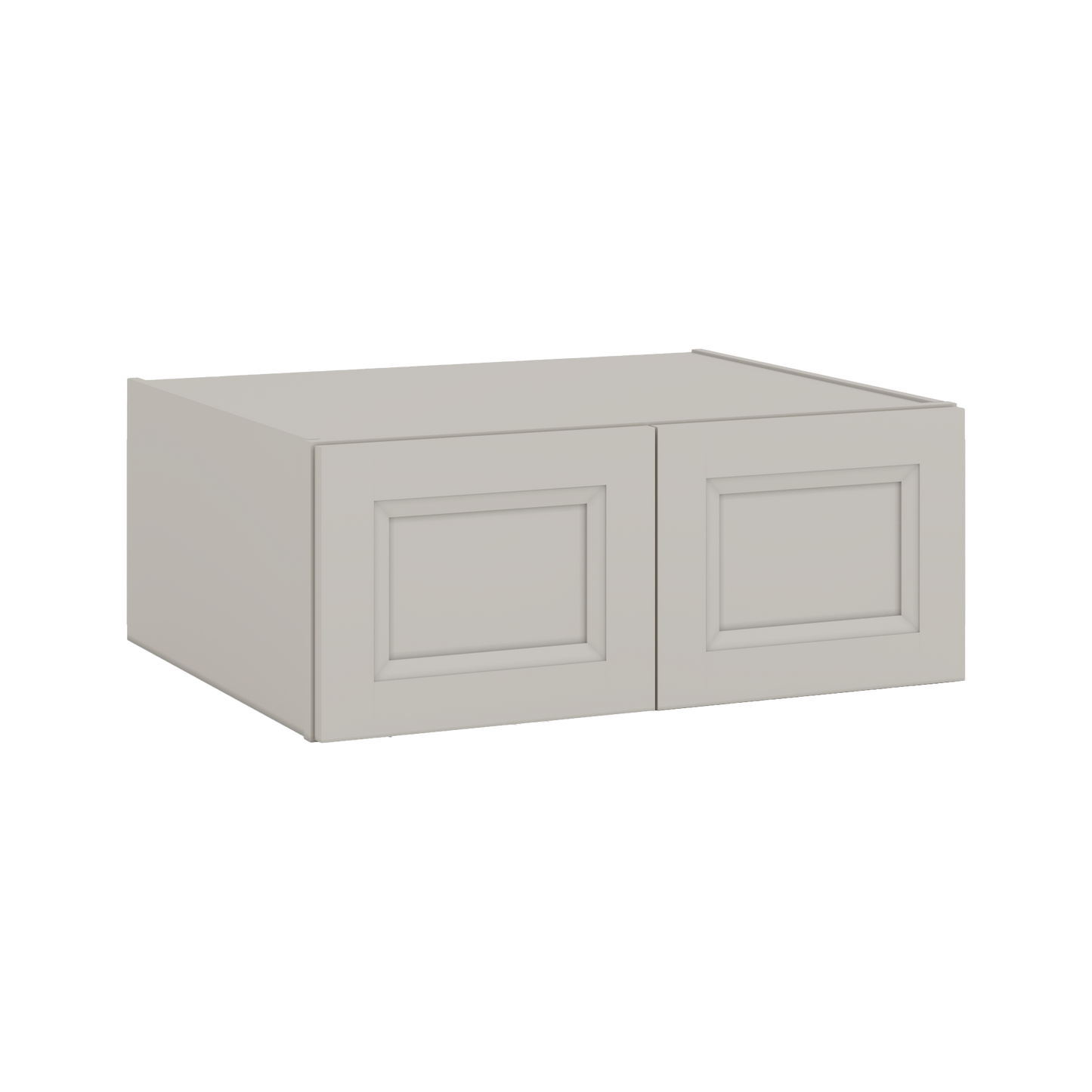 30" Wide 24" Deep Bridge 27LGDS Laguna Gray Double Shaker Wall Cabinet - Double Door 12", 15", 18", 21" & 24" Tall