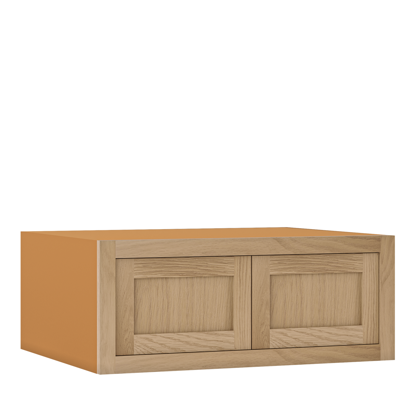 30" Wide 24" Deep Bridge White Oak Inset Shaker Wall Cabinet - Double Door 12", 15", 18", 21", 24", 27", 30" Tall