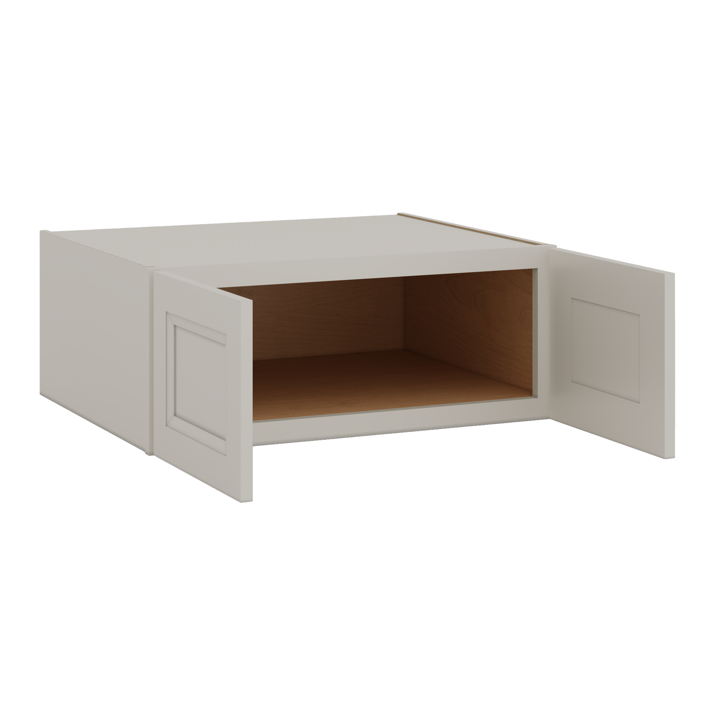 30" Wide 24" Deep Bridge 27LGDS Laguna Gray Double Shaker Wall Cabinet - Double Door 12", 15", 18", 21" & 24" Tall