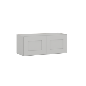 12" Tall | 30", 33", 36", and 39" Width | Wall Cabinet with Double Doors | RTA Unassembled | Premium White Full Overlay
