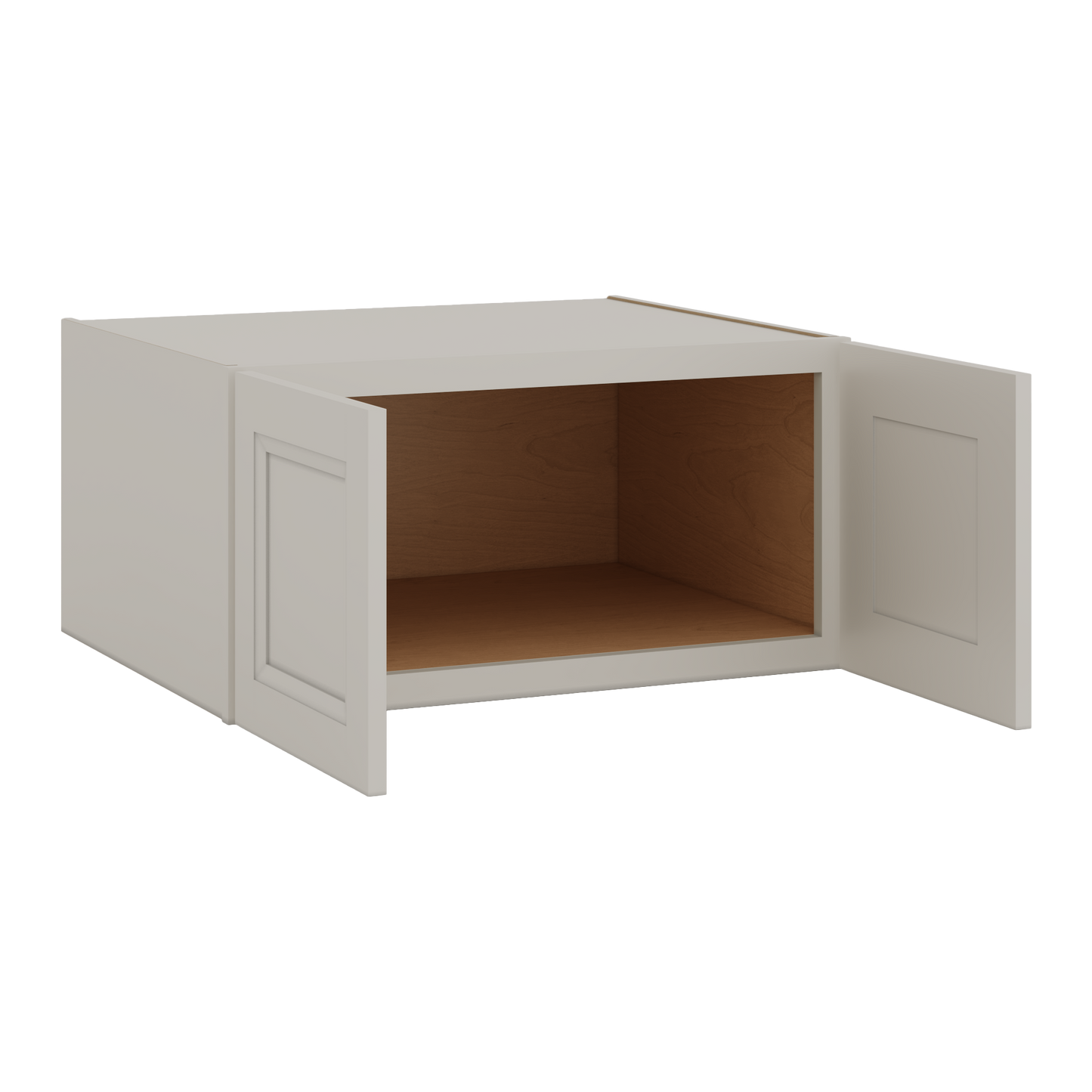 30" Wide 24" Deep Bridge 27LGDS Laguna Gray Double Shaker Wall Cabinet - Double Door 12", 15", 18", 21" & 24" Tall