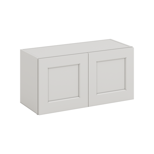 W3015 30 Inch Wide Bridge Ice White Shaker Cabinet