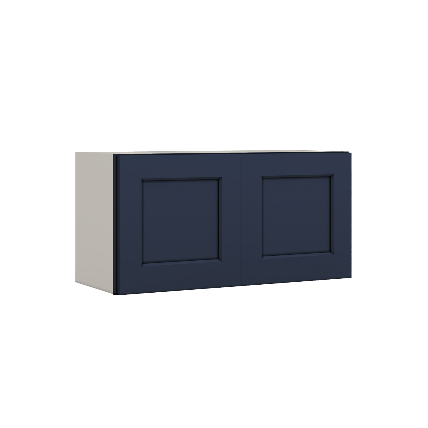 15" Tall NB29 Naval Blue Shaker Stackable Cabinet - Double Door 24", 27", 30", 33" & 36" Wide