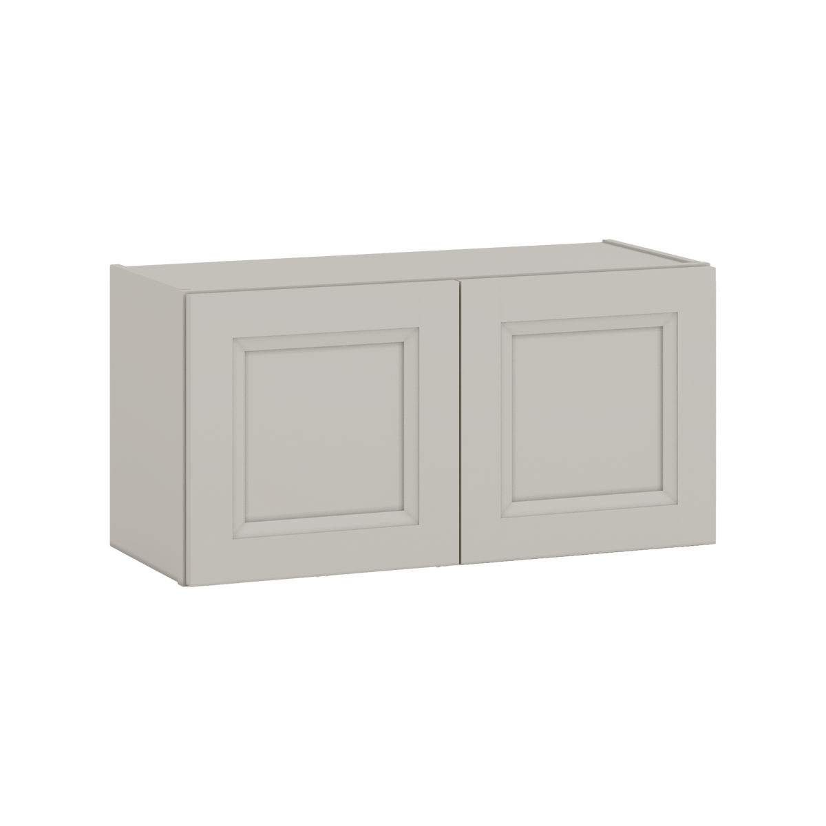 30" Wide Bridge 27LGDS Laguna Gray Double Shaker Wall Cabinet - Double Door 12", 15", 18", 21" & 24" Tall