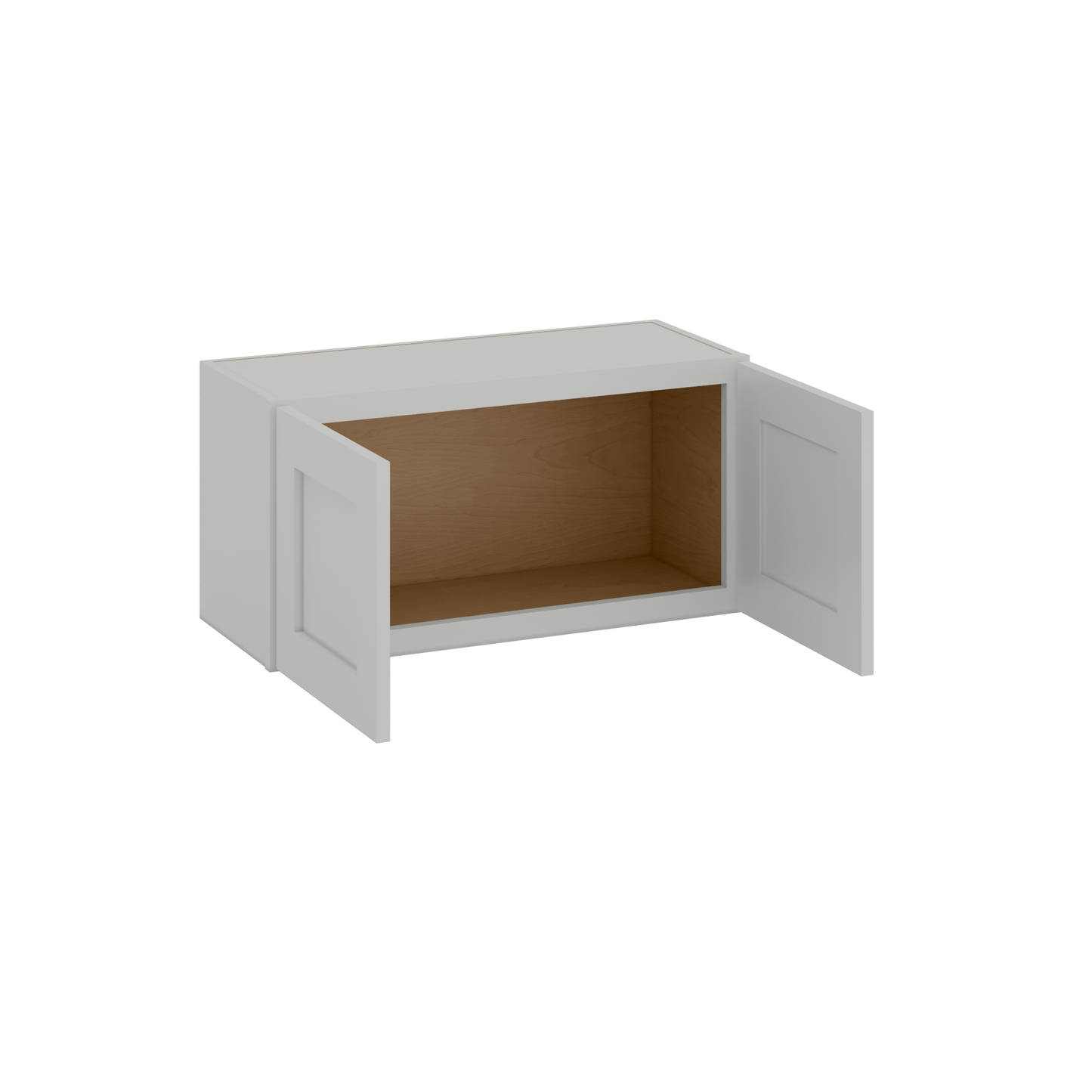15" Tall | 30", 33" and 36" Width | Wall Cabinet with Double Doors | RTA Unassembled | Northpoint Polar White Full Overlay