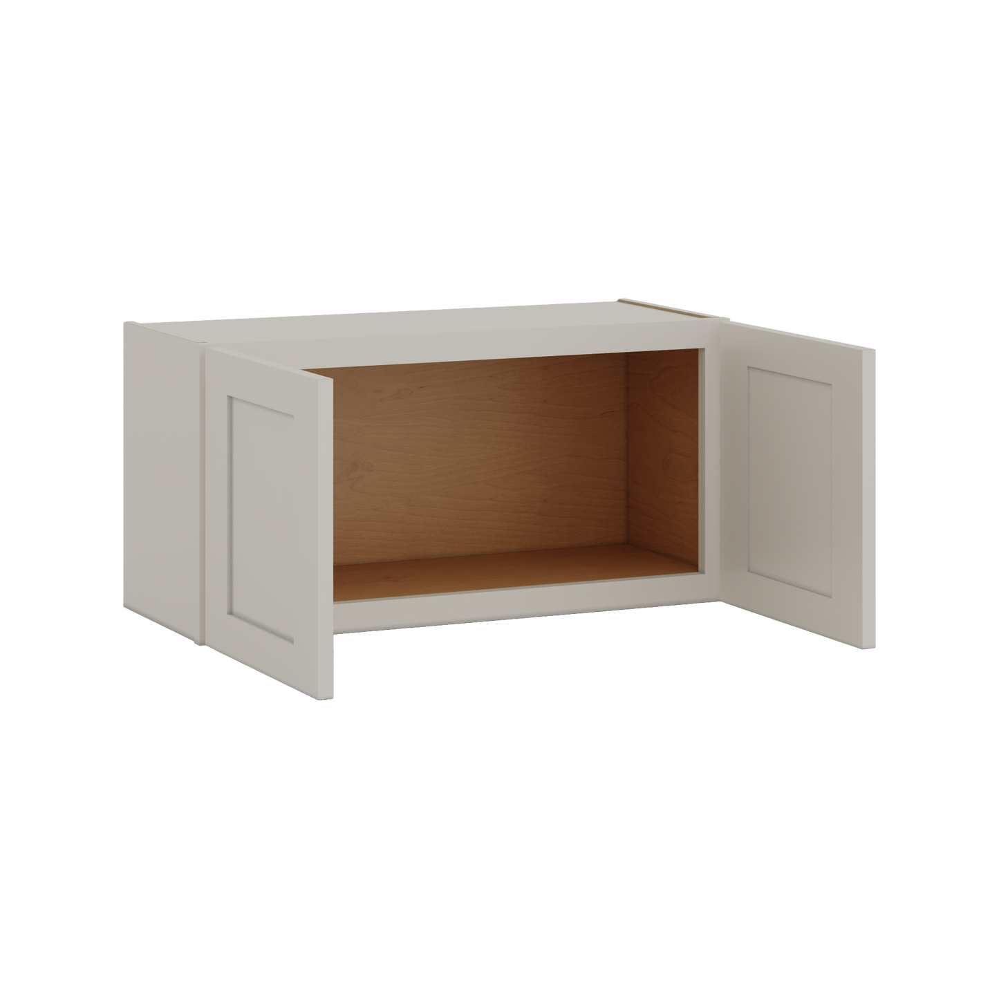 15" Tall 27LGDS Laguna Gray Double Shaker Stackable Cabinet - Double Door 24", 27", 30", 33" & 36" Wide