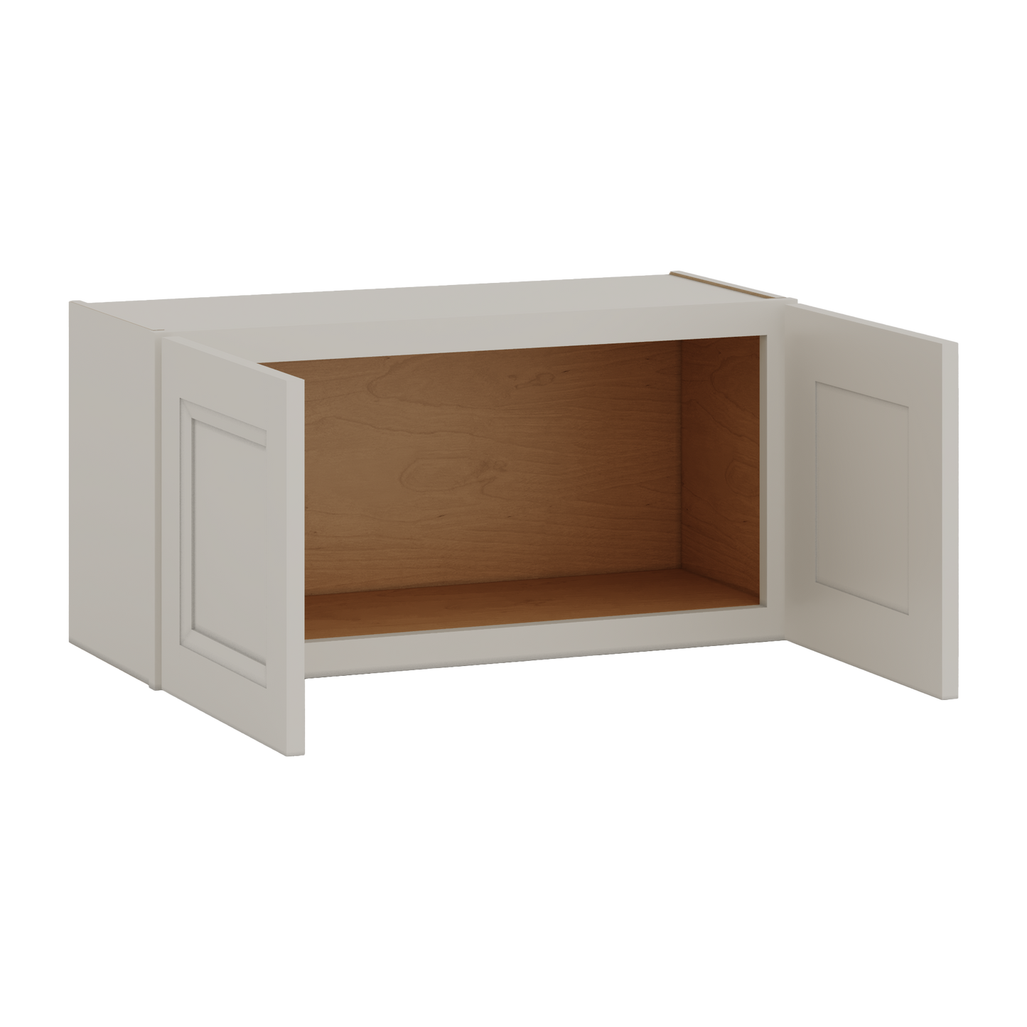 30" Wide Bridge 27LGDS Laguna Gray Double Shaker Wall Cabinet - Double Door 12", 15", 18", 21" & 24" Tall