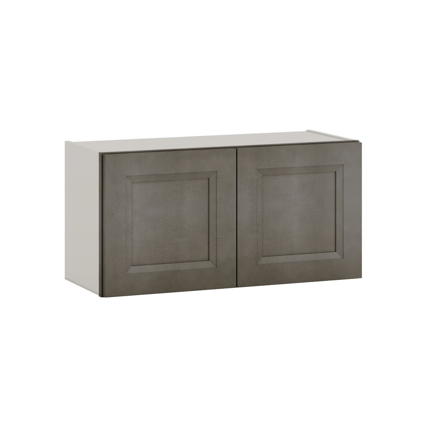 30" Wide Bridge Huntington Cinder Double Shaker Wall Cabinet - Double Door 12", 15", 18", 21" & 24" Tall