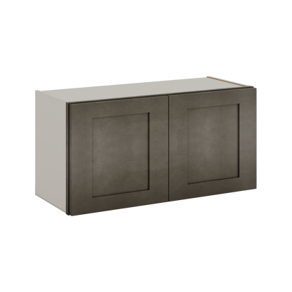 15" Tall Huntington Cinder Double Shaker Stackable Cabinet - Double Door 24", 27", 30", 33" & 36" Wide