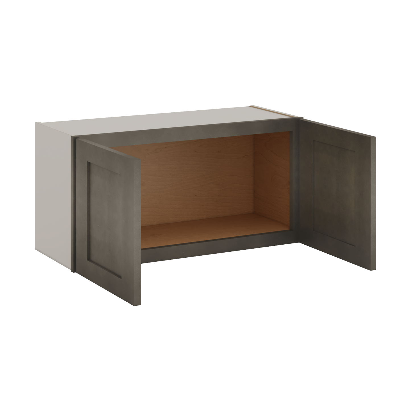 15" Tall Huntington Cinder Double Shaker Stackable Cabinet - Double Door 24", 27", 30", 33" & 36" Wide